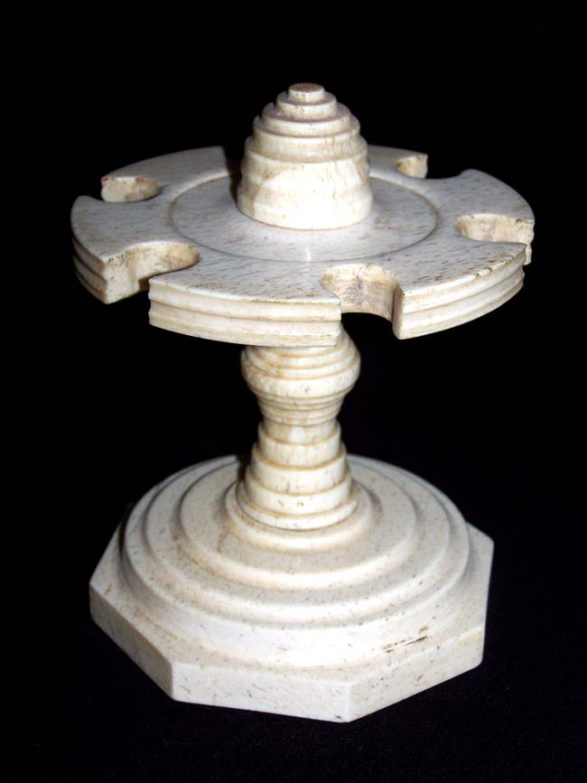 Extremely RARE heavy whalebone Log Book Stamp holder circa 1850.